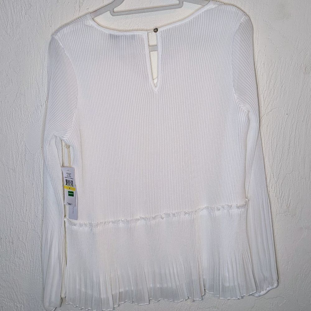 Fever Ribbed Long Sleeve Blouse Size Medium NWT - Picture 3 of 10